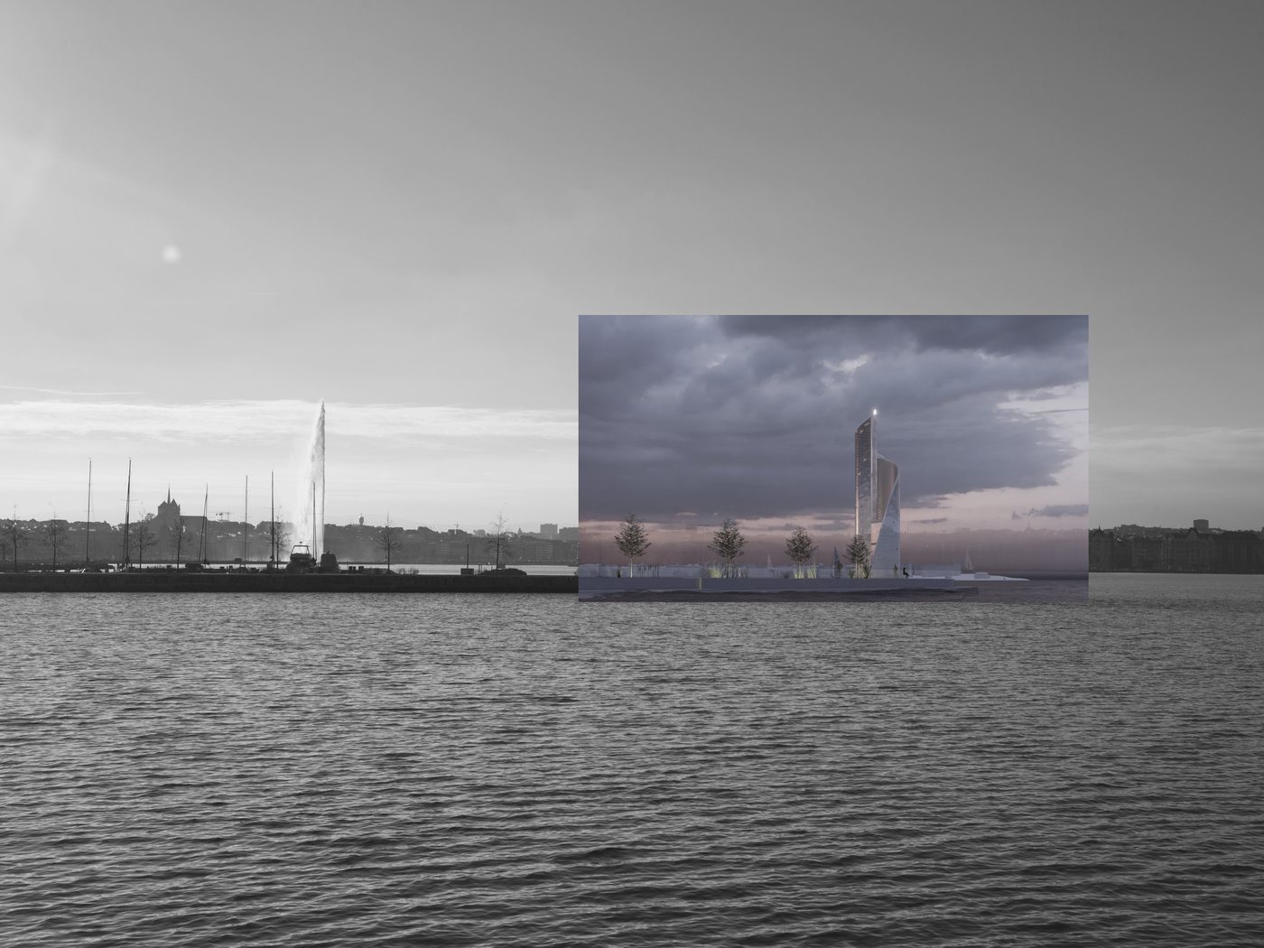 Phare nautique, Cologny