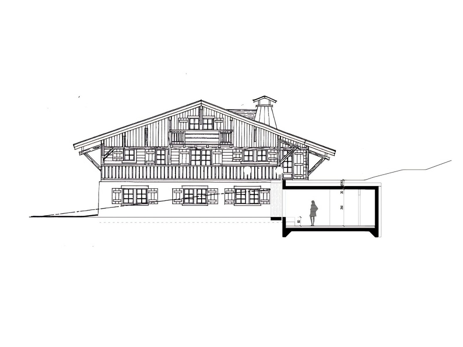 Extension d'un chalet, Demi-Quartier, Megève